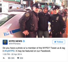 Man smiling with NYPD for biggest mistakes brands make on Twitter