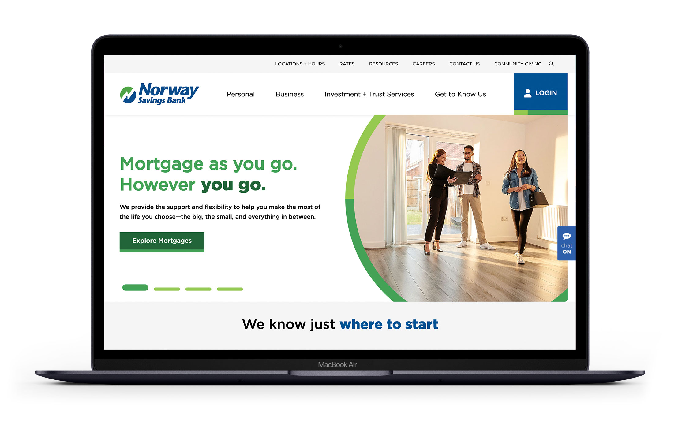 Norway Savings Bank Website home page